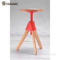 Modern design solid wood Adjustable seat barstool